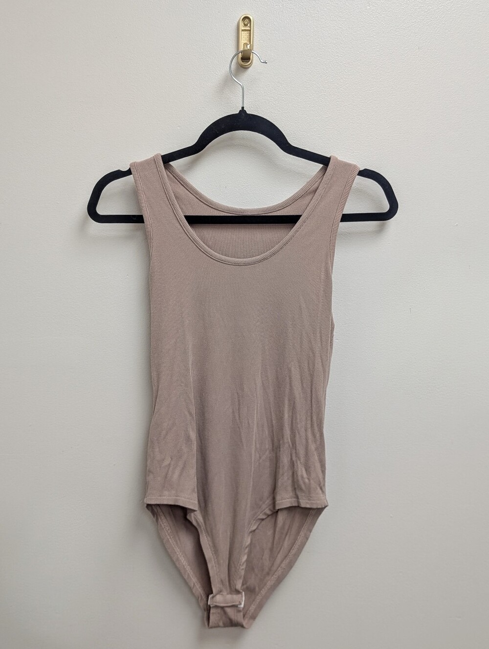 Creamy Brown Ribbed Bodysuit